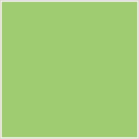 9FCC71 Hex Color Image (GREEN, WILD WILLOW)