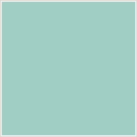 A0CEC2 Hex Color Image (BLUE GREEN, SHADOW GREEN)