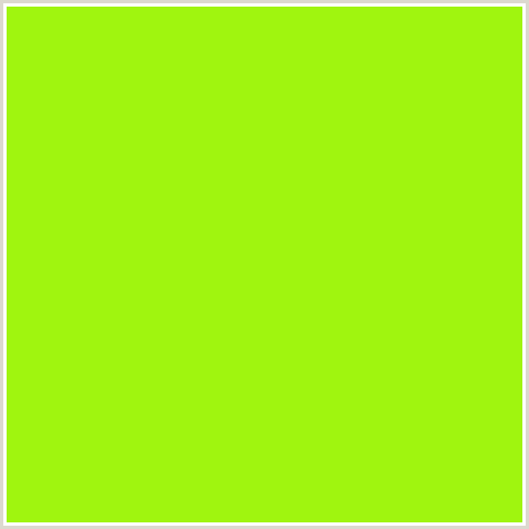 A0F50F Hex Color Image (GREEN YELLOW, INCH WORM, LIME, LIME GREEN)