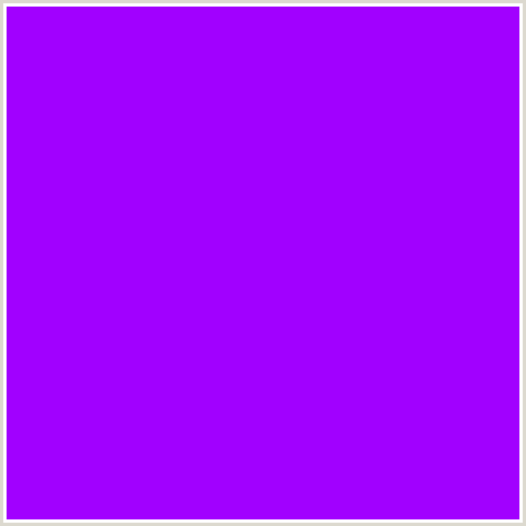 A100FF Hex Color Image (ELECTRIC VIOLET, VIOLET BLUE)