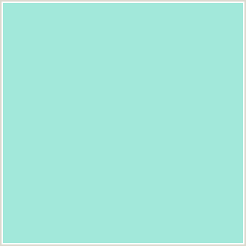 A2E8DA Hex Color Image (BLUE GREEN, WATER LEAF)