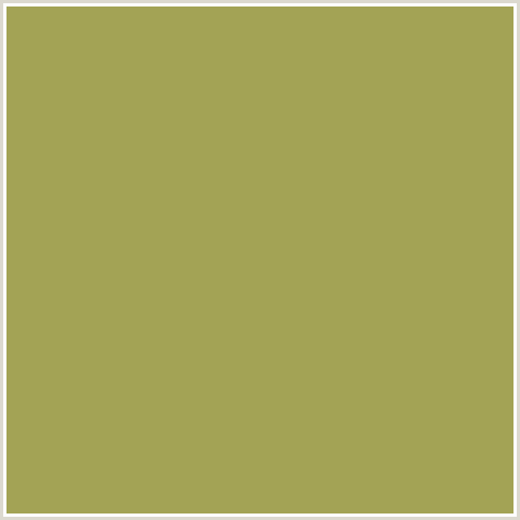 A3A355 Hex Color Image (BARLEY CORN, YELLOW GREEN)