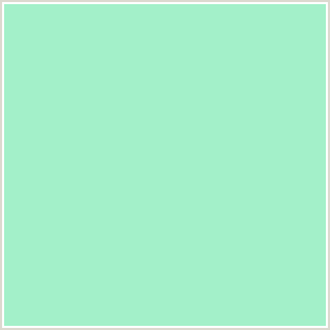 A3F0C9 Hex Color Image (GREEN BLUE, MAGIC MINT)