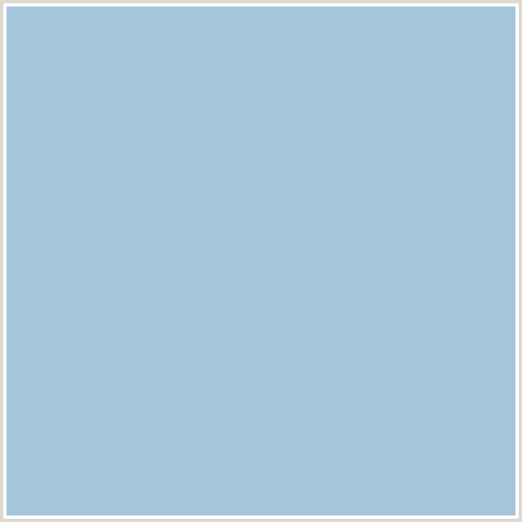 A4C6DD Hex Color Image (AQUA ISLAND, BLUE)