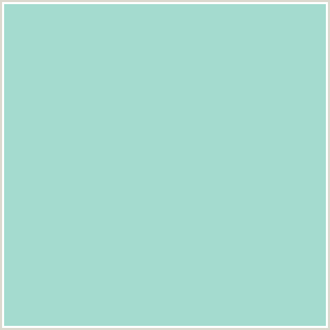 A4DBCF Hex Color Image (AQUA ISLAND, BLUE GREEN)
