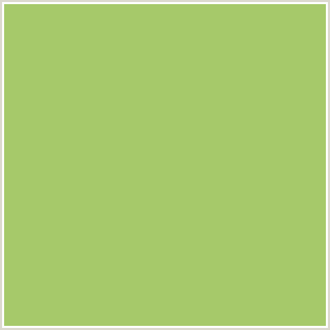A6C96A Hex Color Image (GREEN YELLOW, WILD WILLOW)