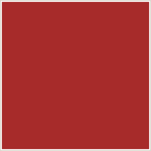A72B2A Hex Color Image (MEXICAN RED, RED)