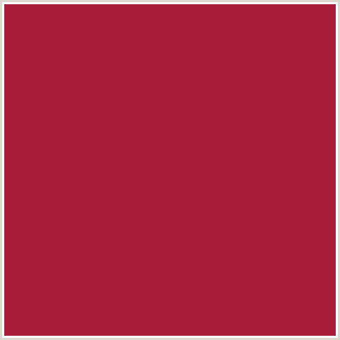 A81C3A Hex Color Image (CARDINAL, RED)