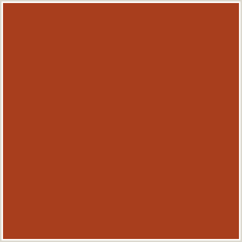 A83E1D Hex Color Image (COGNAC, RED ORANGE)