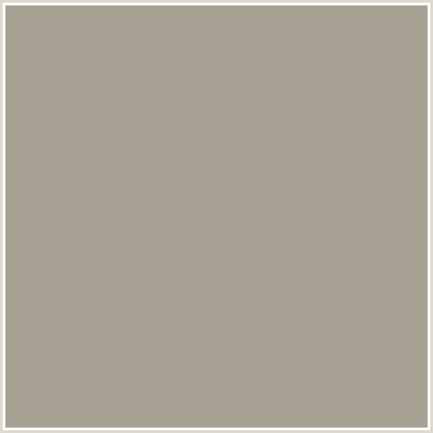 A8A294 Hex Color Image (GRAY OLIVE, YELLOW ORANGE)