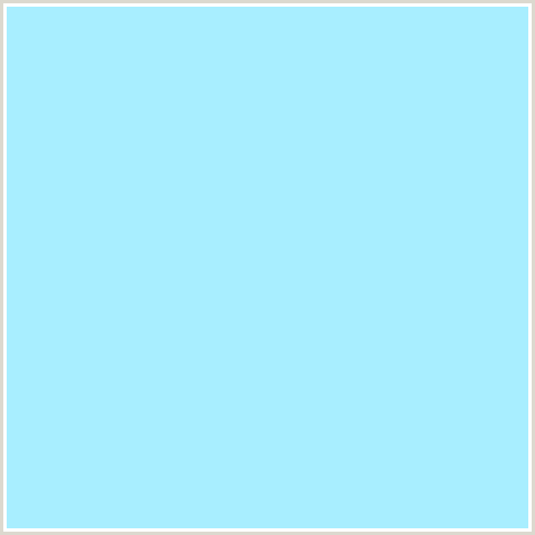 A8EEFF Hex Color Image (ANAKIWA, BABY BLUE, LIGHT BLUE)