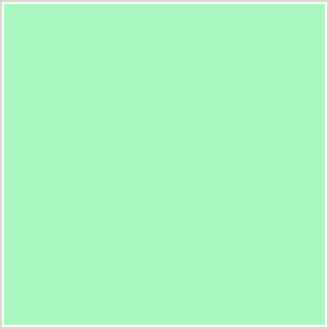 A8F7C0 Hex Color Image (GREEN, MAGIC MINT)