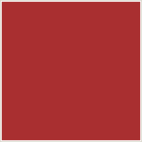 A92F30 Hex Color Image (RED, WELL READ)