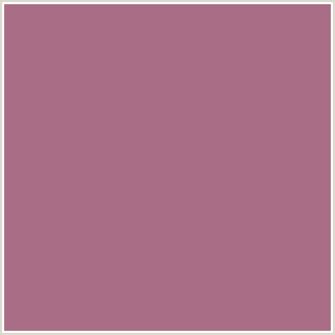 A96E86 Hex Color Image (RED, TURKISH ROSE)