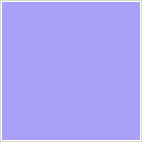 A9A0F7 Hex Color Image (BLUE, PERANO)