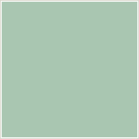 A9C6B1 Hex Color Image (GREEN, SPRING RAIN)