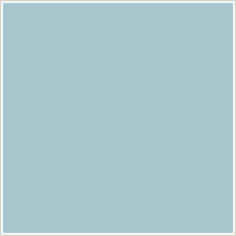 A9C6CE Hex Color Image (JUNGLE MIST, LIGHT BLUE)