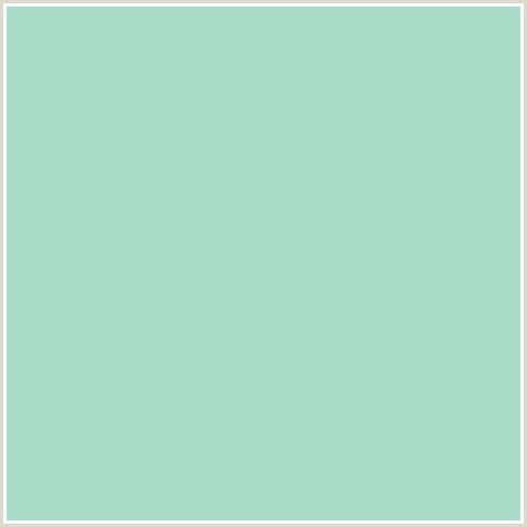 A9DDC7 Hex Color Image (FRINGY FLOWER, GREEN BLUE)