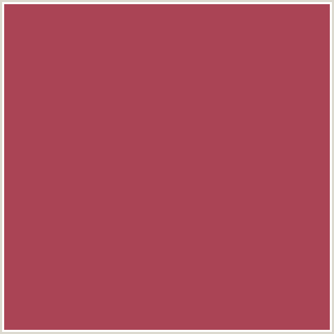 AA4455 Hex Color Image (HIPPIE PINK, RED)