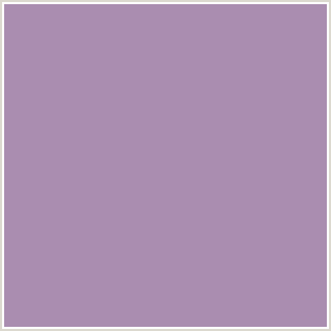 AA8DB0 Hex Color Image (AMETHYST SMOKE, DEEP PINK, FUCHSIA, FUSCHIA, HOT PINK, MAGENTA)