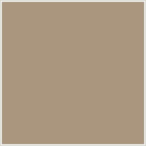 AA967E Hex Color Image (DONKEY BROWN, ORANGE)