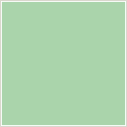AAD4AB Hex Color Image (GREEN, PIXIE GREEN)