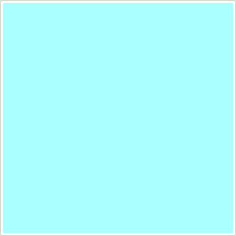 AAFFFF Hex Color Image (ANAKIWA, BABY BLUE, LIGHT BLUE)