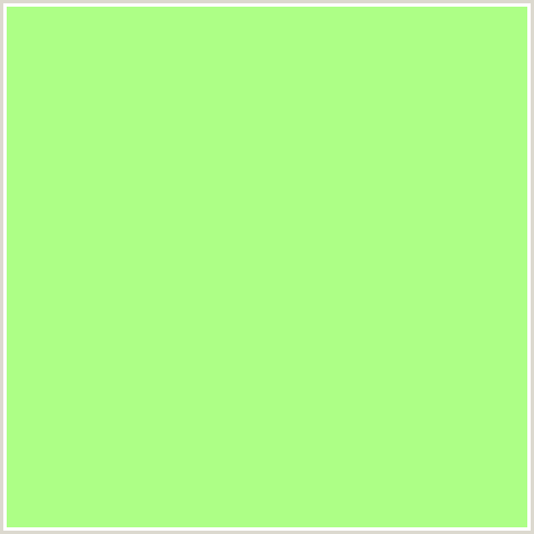 ADFF86 Hex Color Image (GREEN, MINT GREEN)