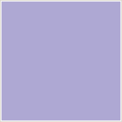 AEA8D3 Hex Color Image (BLUE, WISTFUL)