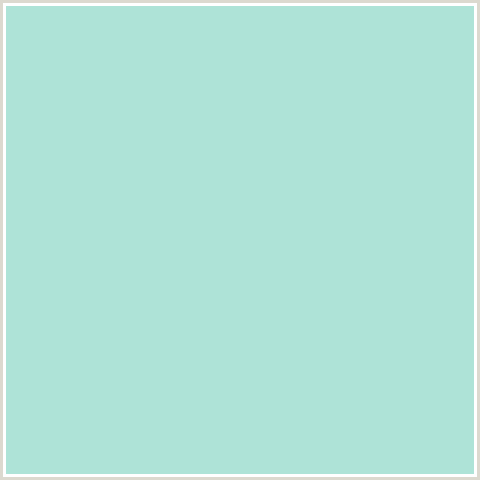 AEE3D7 Hex Color Image (BLUE GREEN, POWDER BLUE)