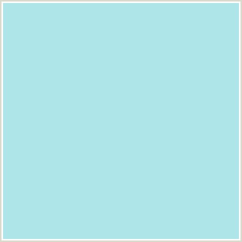 AEE5E8 Hex Color Image (BABY BLUE, LIGHT BLUE, POWDER BLUE)