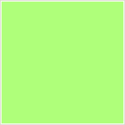 AFFF7A Hex Color Image (GREEN, MINT GREEN)