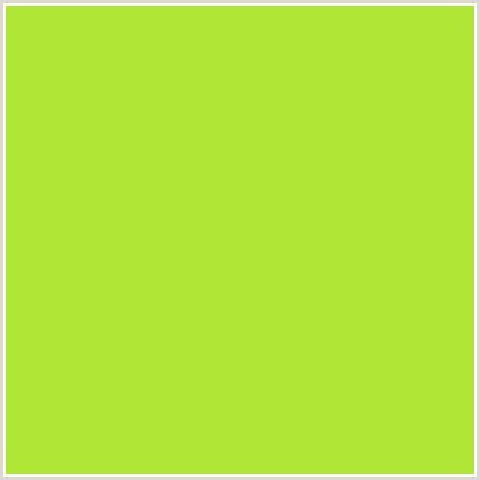 B0E737 Hex Color Image (GREEN YELLOW, PEAR)