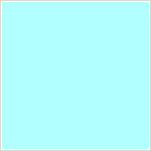 B1FFFF Hex Color Image (BABY BLUE, FRENCH PASS, LIGHT BLUE)