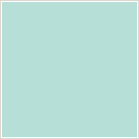 B5DFD7 Hex Color Image (BLUE GREEN, ZIGGURAT)