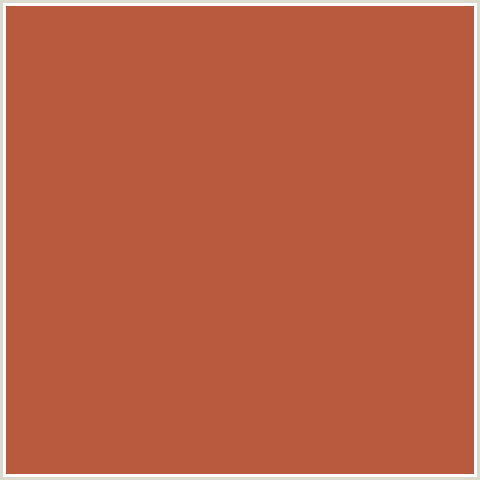 B75A3D Hex Color Image (BROWN RUST, RED ORANGE)