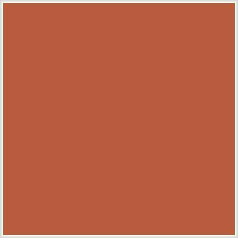 B75E41 Hex Color Image (BROWN RUST, RED ORANGE)