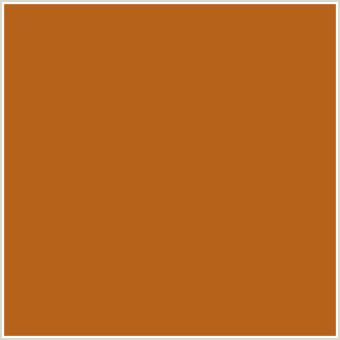 B7621B Hex Color Image (BOURBON, ORANGE RED)