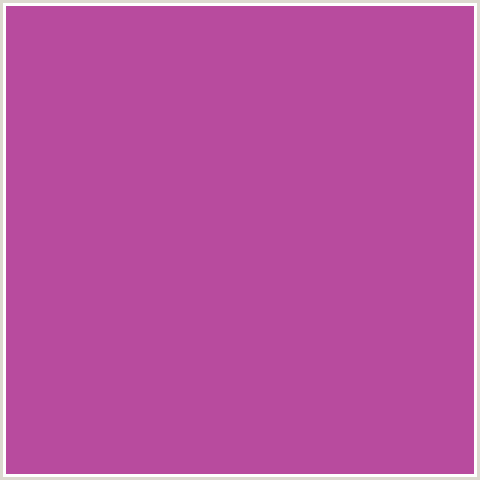 B84B9E Hex Color Image (DEEP PINK, FUCHSIA, FUSCHIA, HOT PINK, MAGENTA, MULBERRY)