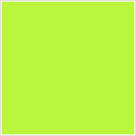 B9F63C Hex Color Image (GREEN YELLOW)