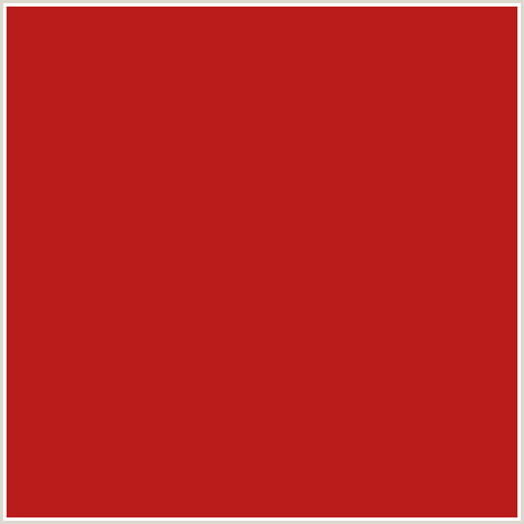 BA1C1C Hex Color Image (RED, THUNDERBIRD)