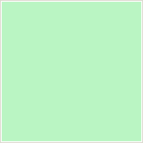 BAF5C3 Hex Color Image (GREEN, MADANG)