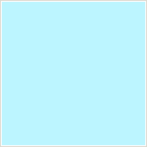 BCF5FF Hex Color Image (BABY BLUE, LIGHT BLUE, ONAHAU)