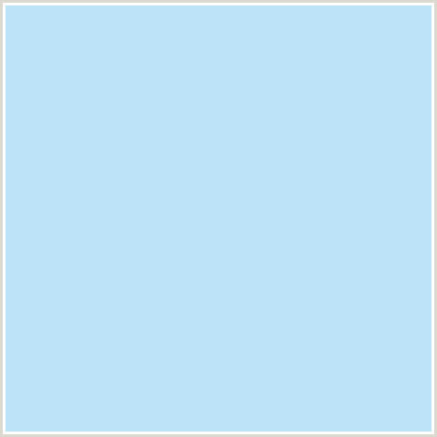 BDE3F8 Hex Color Image (BLUE, SAIL)
