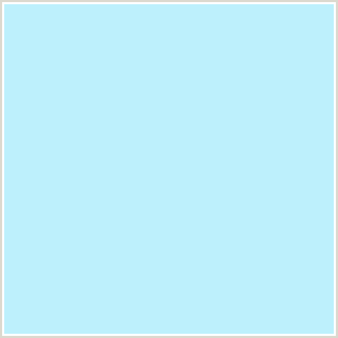 BDF0FC Hex Color Image (BABY BLUE, FRENCH PASS, LIGHT BLUE)