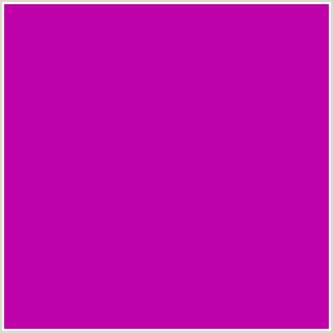BE02A9 Hex Color Image (DEEP PINK, FUCHSIA, FUSCHIA, HOLLYWOOD CERISE, HOT PINK, MAGENTA)