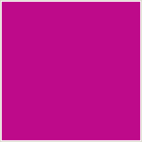 BE0A8A Hex Color Image (DEEP PINK, FUCHSIA, FUSCHIA, HOT PINK, MAGENTA, RED VIOLET)