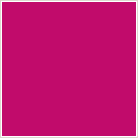 C10B6B Hex Color Image (DEEP PINK, FUCHSIA, FUSCHIA, HOT PINK, LIPSTICK, MAGENTA)