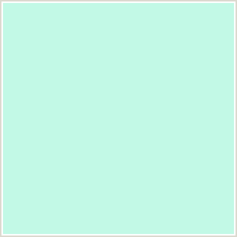 C2F9E6 Hex Color Image (GREEN BLUE, MINT, SCANDAL)