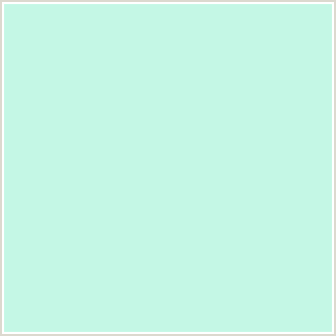 C4F7E5 Hex Color Image (GREEN BLUE, HUMMING BIRD, MINT)
